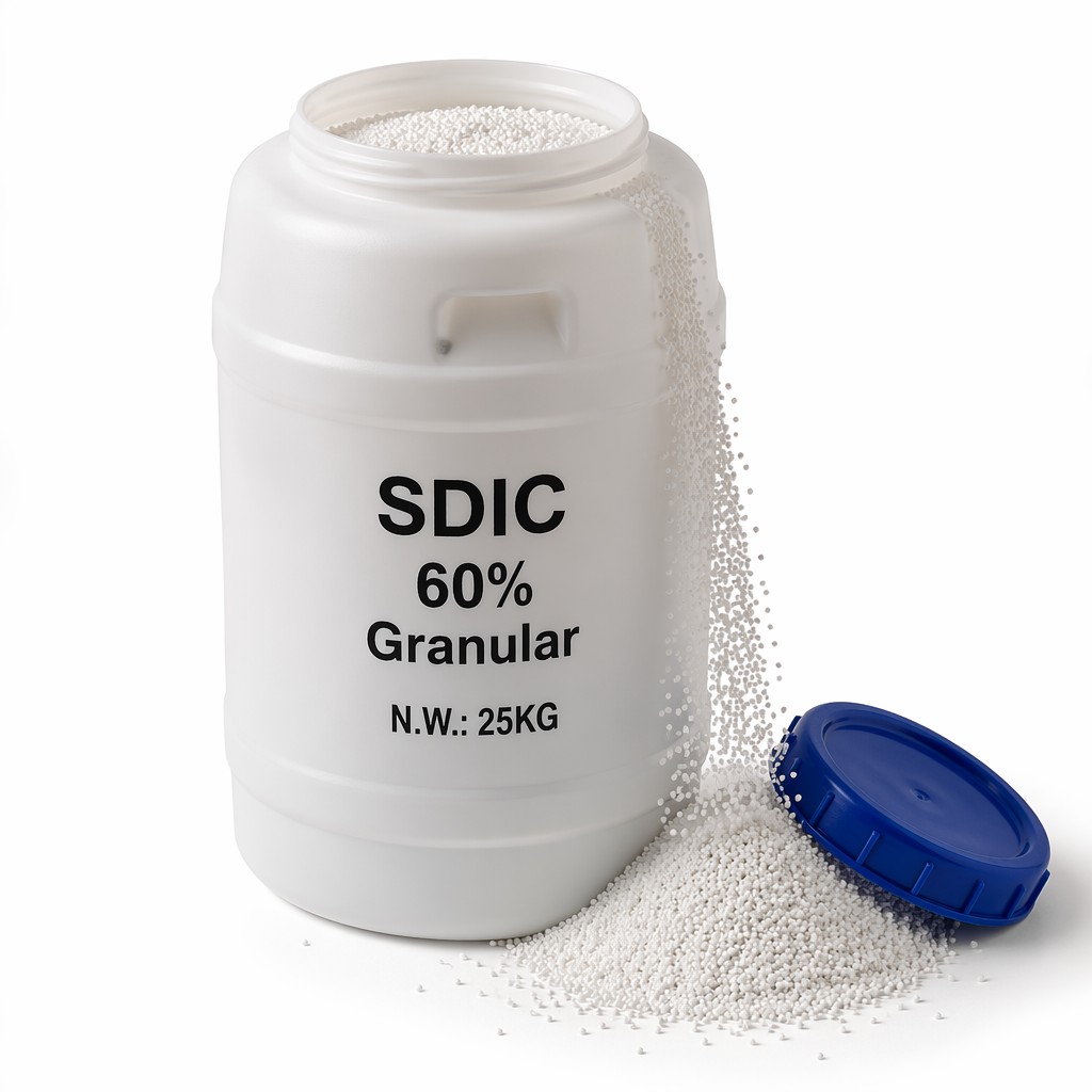 SDIC 60% granular — gránulos libres de flujo de dicloroisocianurato sódico — Shilan Chemical